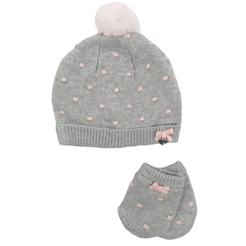MAYORAL Size 18M Baby Girls Hat and Mitten Set *EUC*